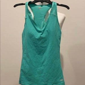 alo full length tank with V neck - mint green